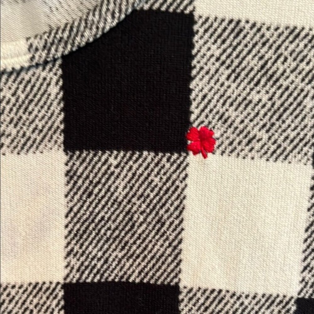 Lucky Brand Black and White Plaid Pajama Set